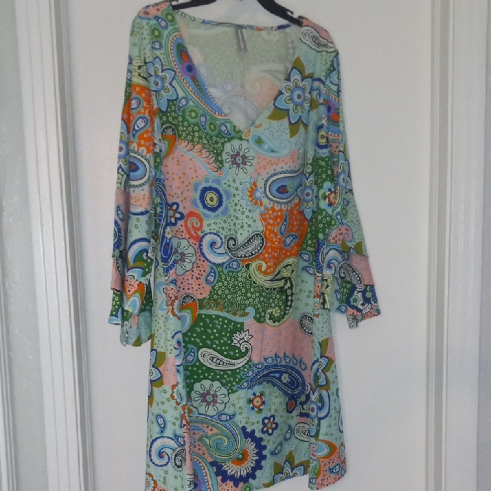 Paisley Print Midi Dress